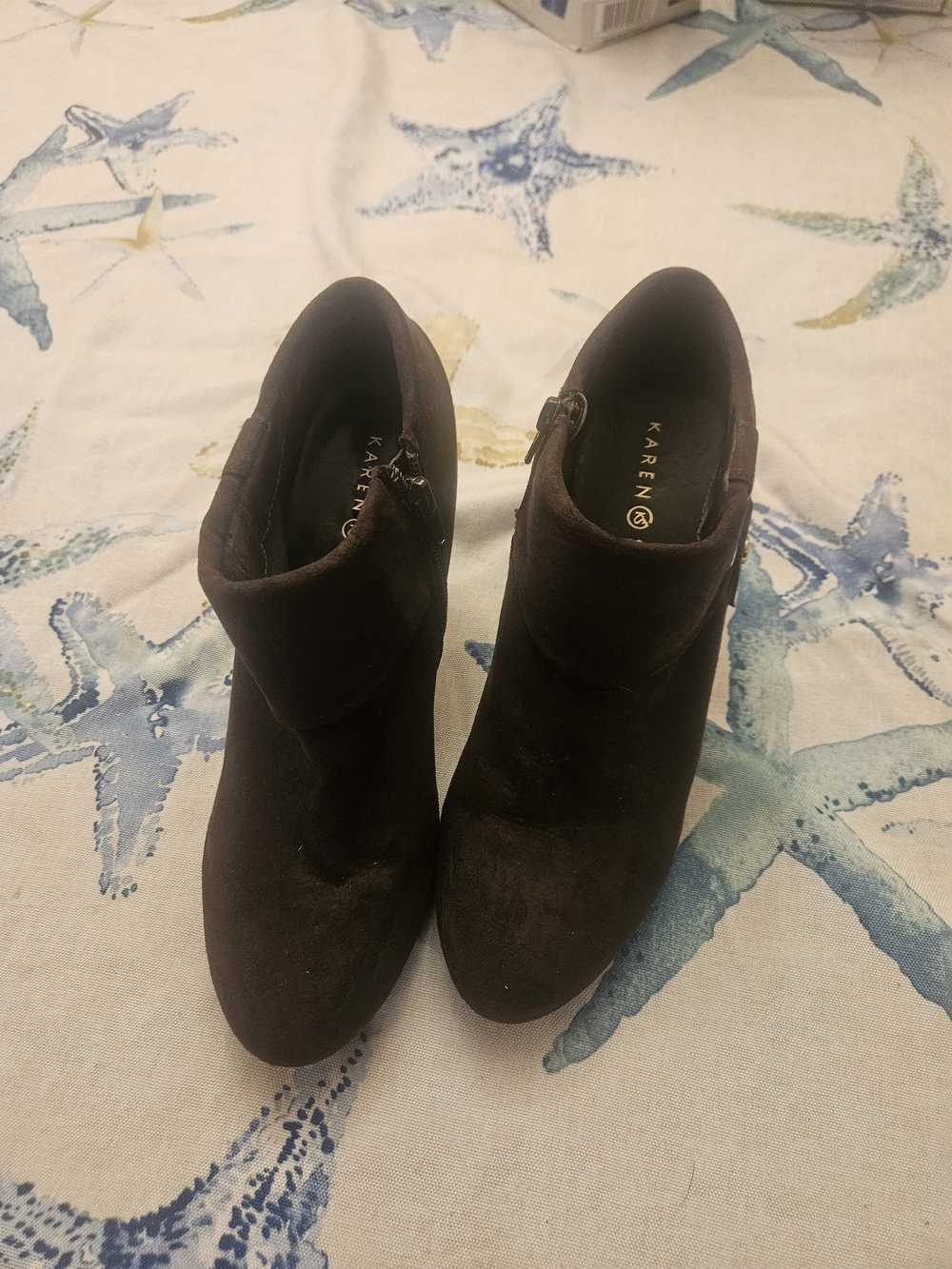 Karen Scott Black Suede Ankle Booties. Very Good Condition!